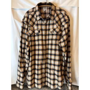 Moonshine Spirit Men's Ritual XXL Dobby Plaid Long Sleeve Western Flannel Shirt